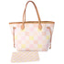 Louis Vuitton Neverfull MM Tote Giant Damier Peach Pink Beige Multi